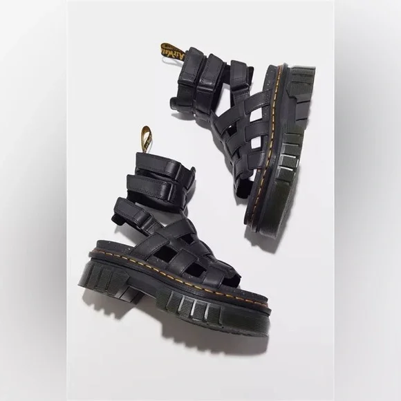 Dr Martens Ricki gladiator Black Nappa Sandals - Picture 6 of 12